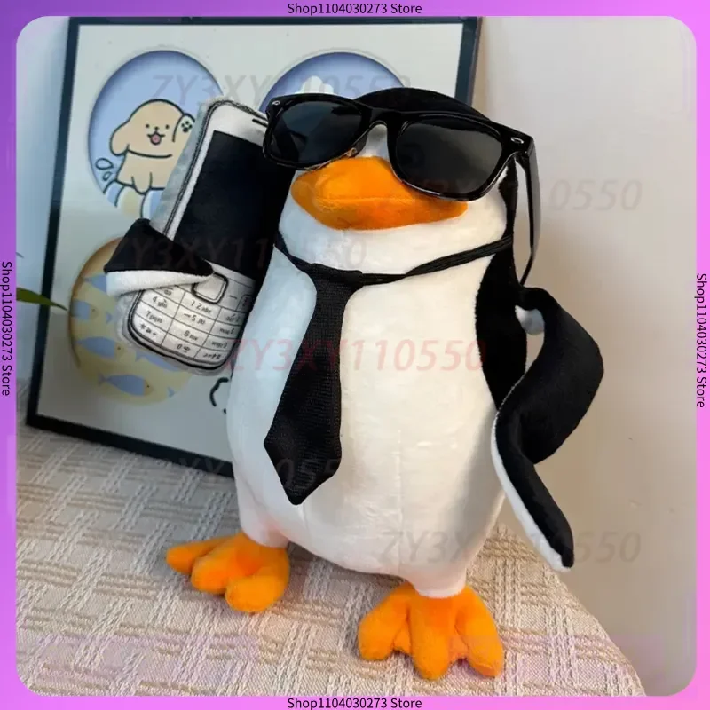 Degustazione nell'elegante bambola pinguino Confezione di espressioni astratte divertenti bambola di peluche per inviare alle amiche, un regalo di compleanno di Natale