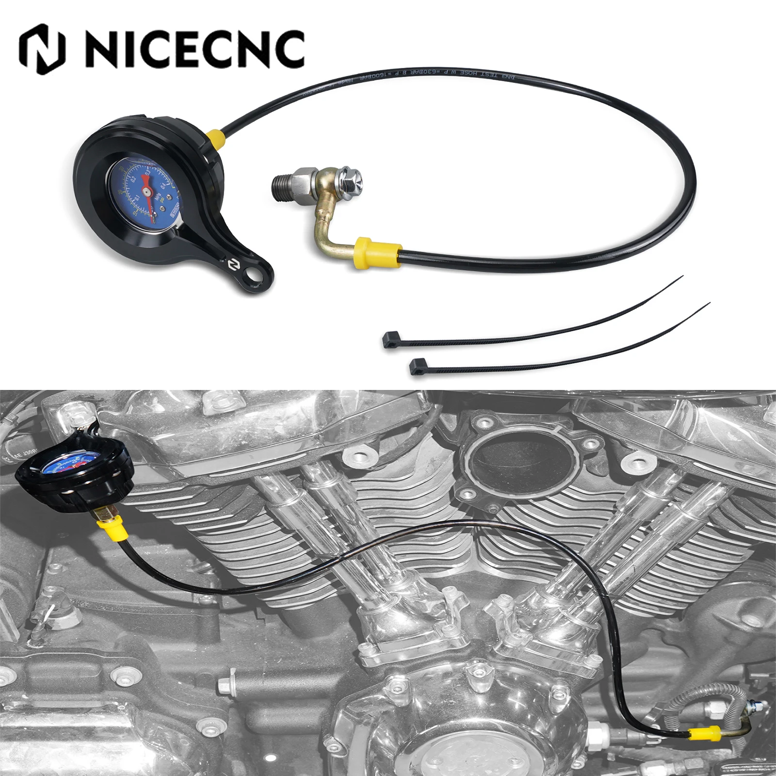 

For Harley Street Glide FLHX/Special FLHXS 2017-2024 Oil Pressure Gauge Kits Electra Glide FLHT Road King FLHR/Special FLHRXS