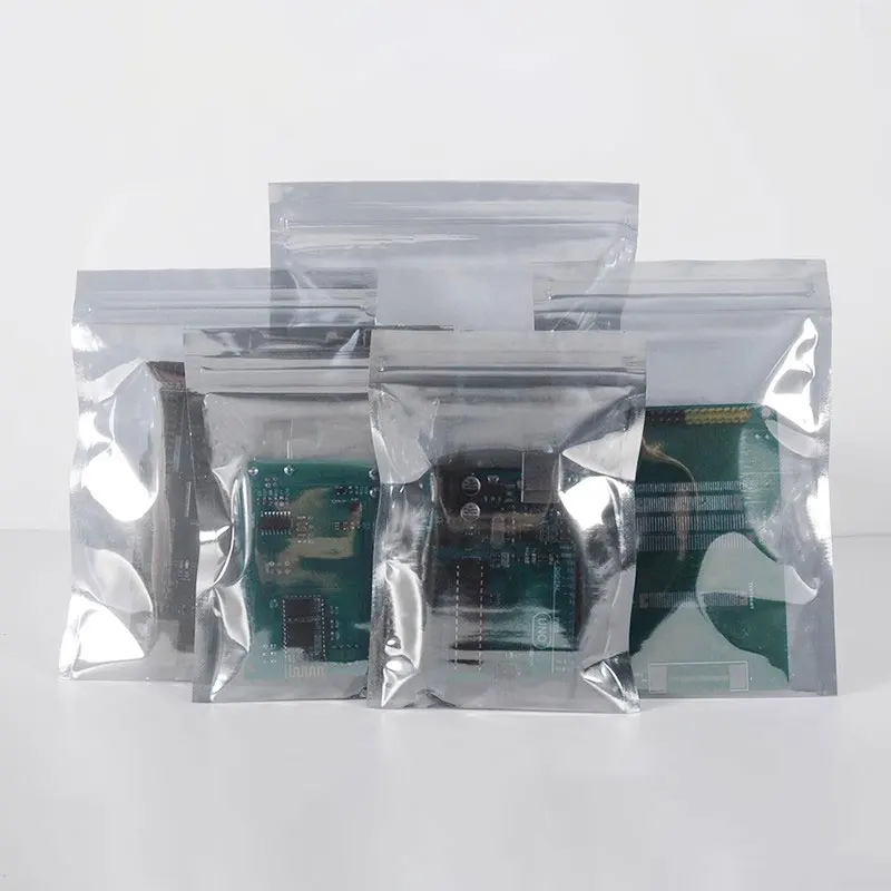 100PCS Anti Static Shielding Ziplock Bags Resealable ESD Anti-static Instrument Chip Electronic Accessories Battery USB Pouches