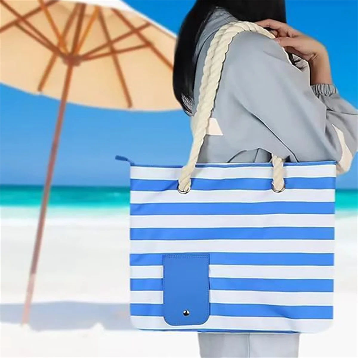 AA87Bolso de mano para vino, bolso enfriador de vino de playa para regalo de viaje, portador de vino aislado a prueba de fugas con boquilla oculta