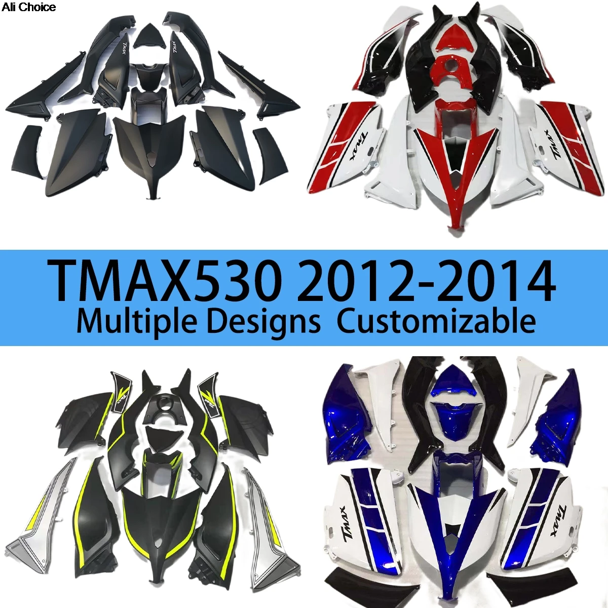 Plastic Fairing Kit for YAMAHA TMAX 530 2012 2013 2014 Motorcycle Racing Customized Plastic High Quality Fairings TMAX530