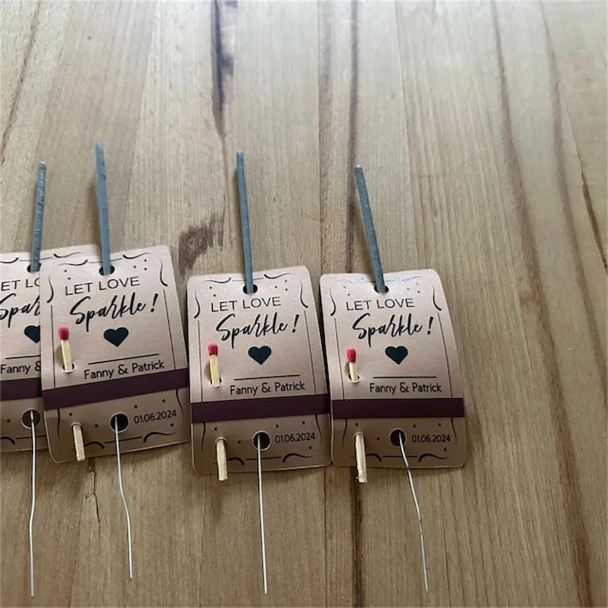 Personalized Sparklers Tags for wedding ,Sparklers Tags For Wedding,Wedding Sparkler Tags With Match Tape