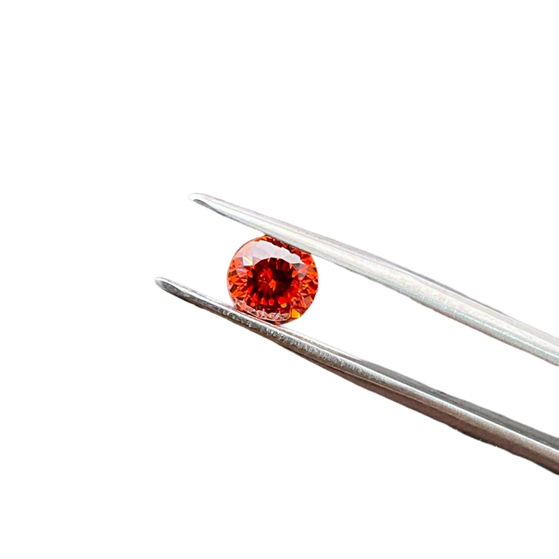 

Gem Material GRA Certified Round Shaped Luxury Red Moissanite 1ct 6.5mm Diamond VVS1 Loose Moissanite Stones for Jewelry Making