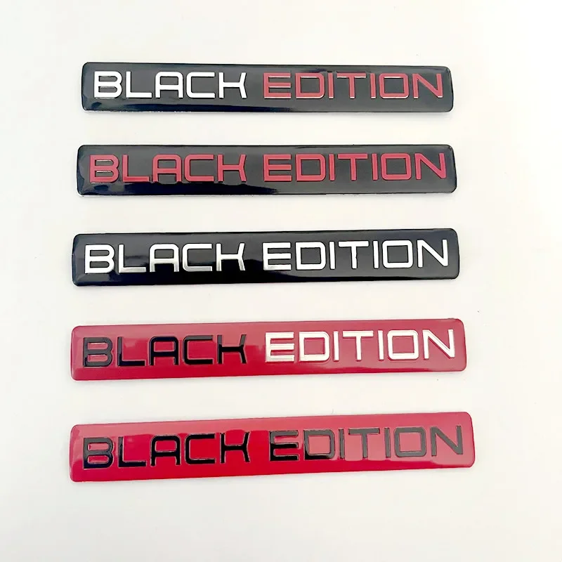 3D Aluminium Logo Black Edition Emblem Badge Decal Car Sticker For BMW Audi Mercedes VW Toyota Honda Nissan KIA Accessories - view 3