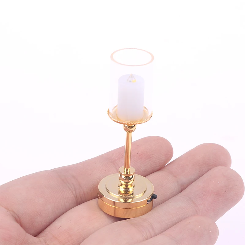 Mini candelabro de mesa en miniatura 1:12, lámparas Retro para casa de muñecas, accesorios de decoración, muebles para casa de muñecas, juguetes