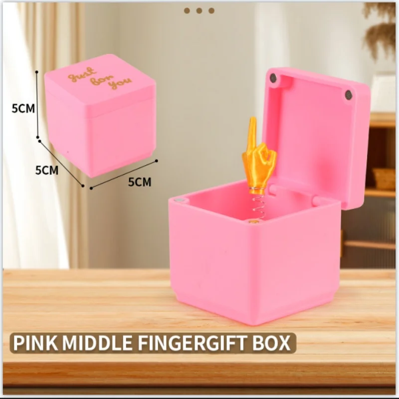 Funny Middle Finger Pop-up Box Christmas Surprise Prank Gift Novelty Toy Desk Office Home Party Decoration