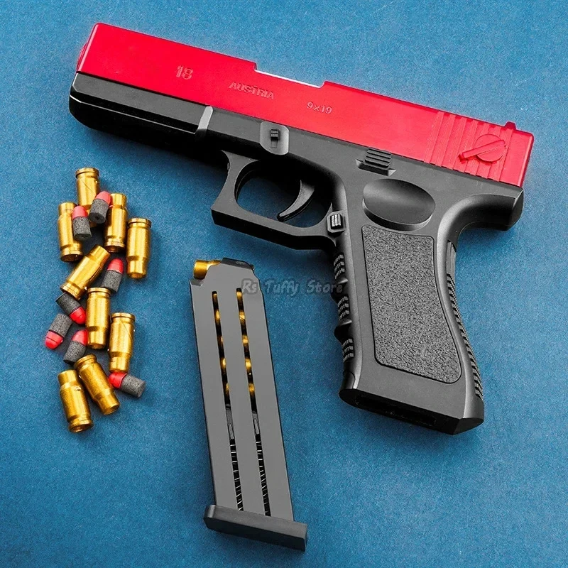 Outdoor Sports Toy Pistol Plastic EVA Foam Darts Bullets Gun Model Airsoft Beginner Aim Train Handgun Air Guns Boys DIY Gifts