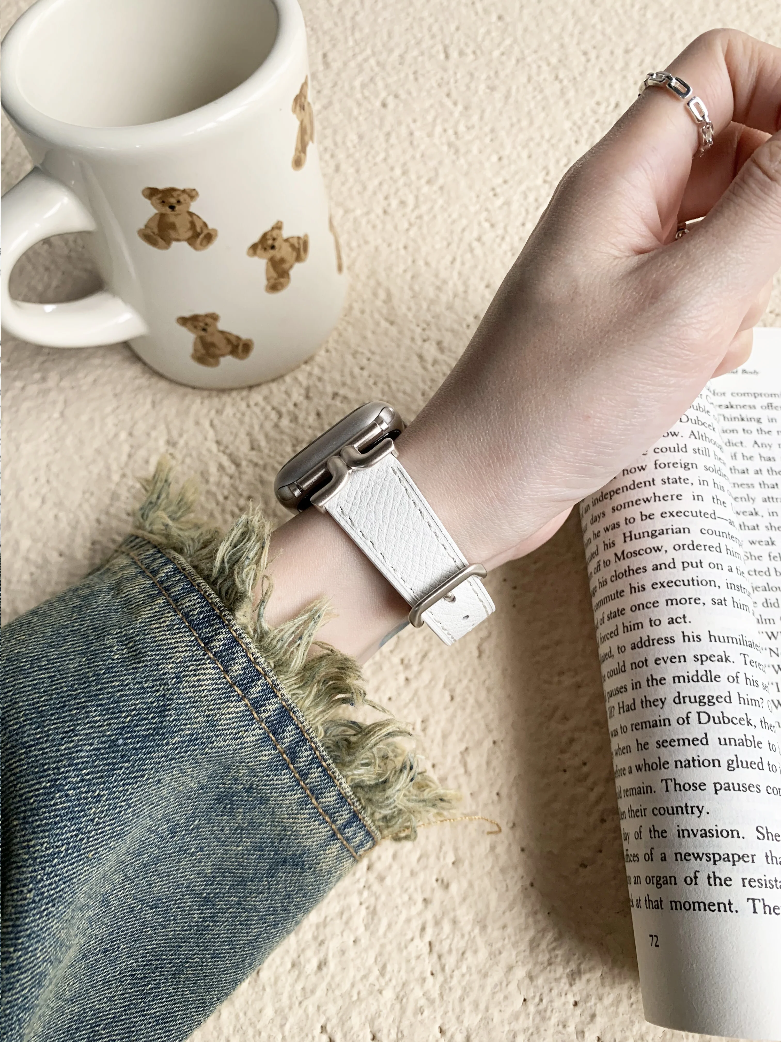 Кожаный ремешок для Apple iWatch band 44 мм 45 мм 49 мм, аксессуары для часов 8 Ultra 49 мм D-образной формы