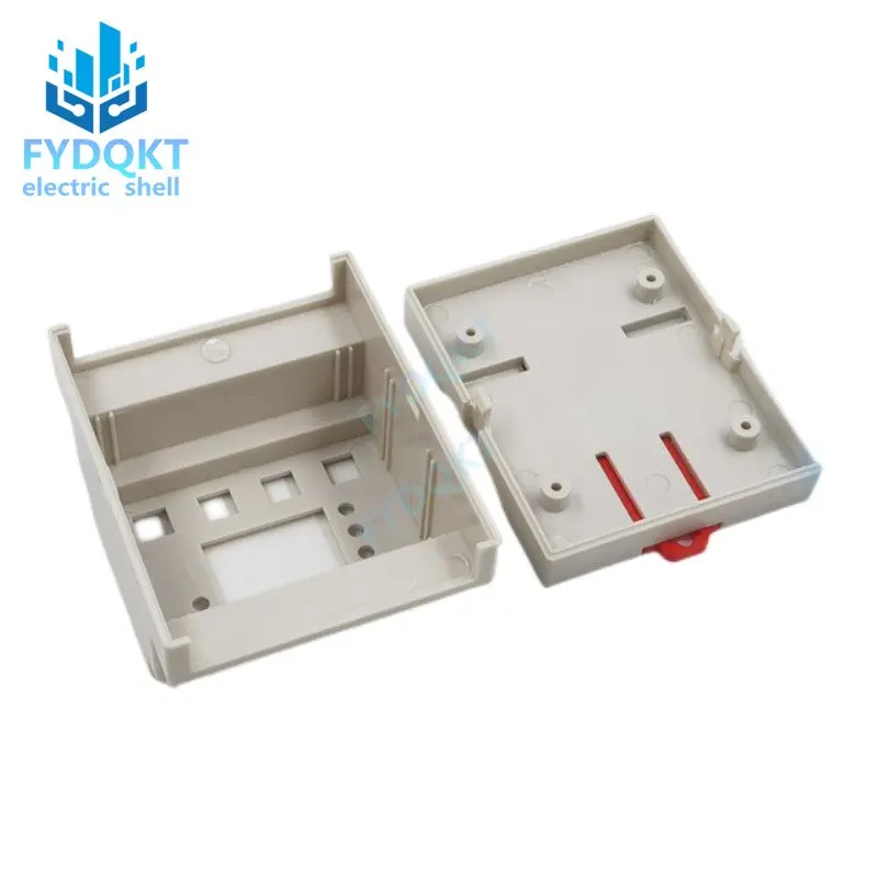 1PCS Brand new DIN 35-Rail PLC Electrical Enclosure Isolation Module Shell 4-02-7: 88X72X59MM ABS Plastic Junction Box