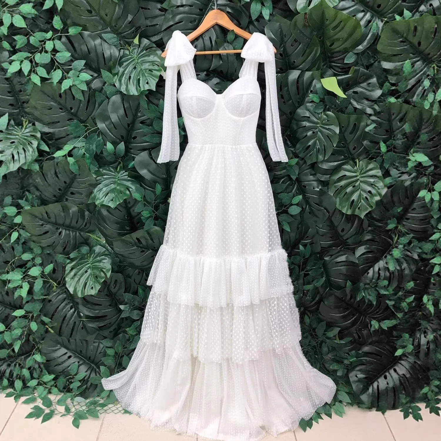 

Elegant White Evening Dress Off Shoulder Tie Backless Wedding Gown Spring Summer Jumpsuit Playsuit Matching Set