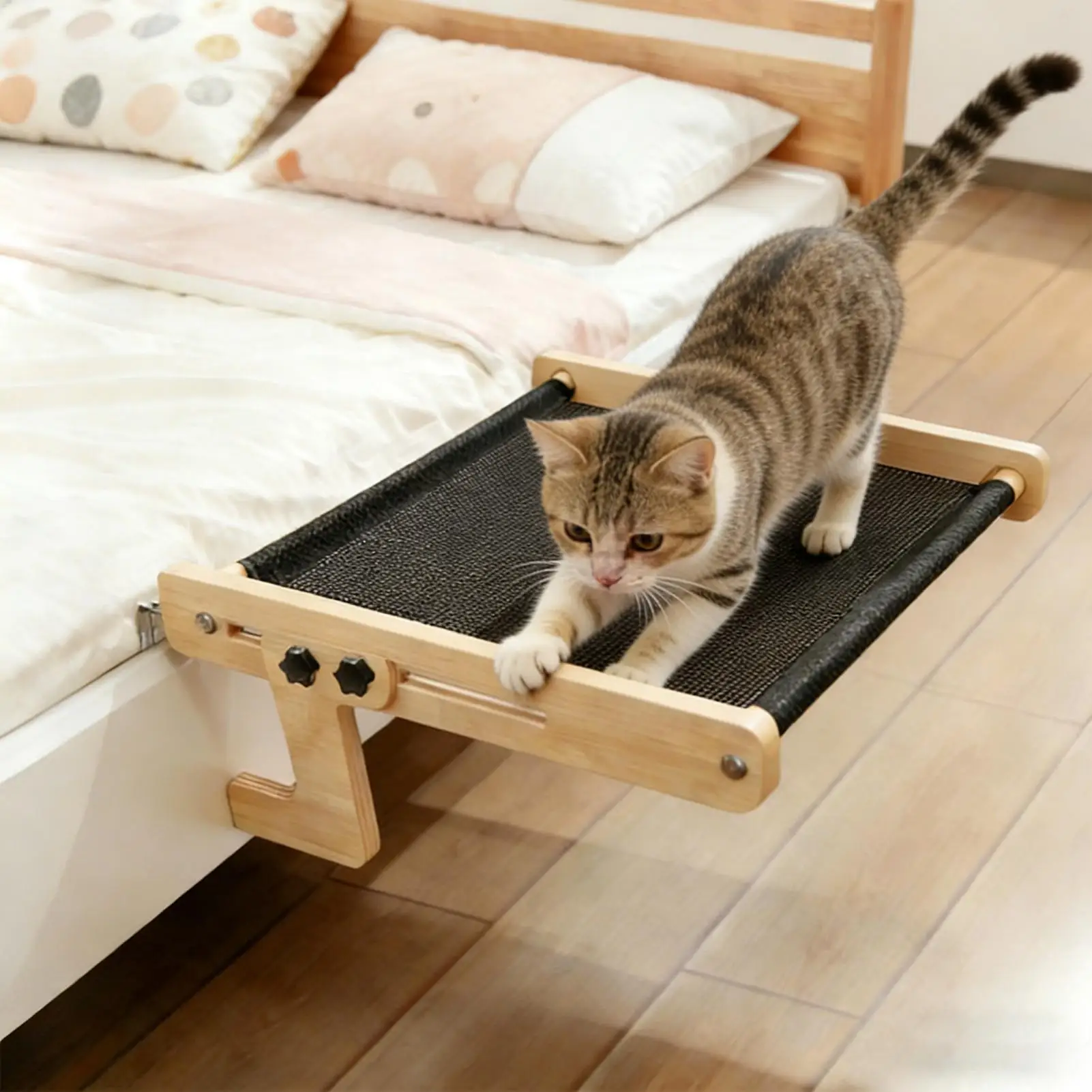 Cama flotante para gatos, hamaca para ventana, mueble para mascotas de interior, cama para ventana para el hogar, casa de campo, apartamento, dormitorio, balcón, estudio, junto a la cama