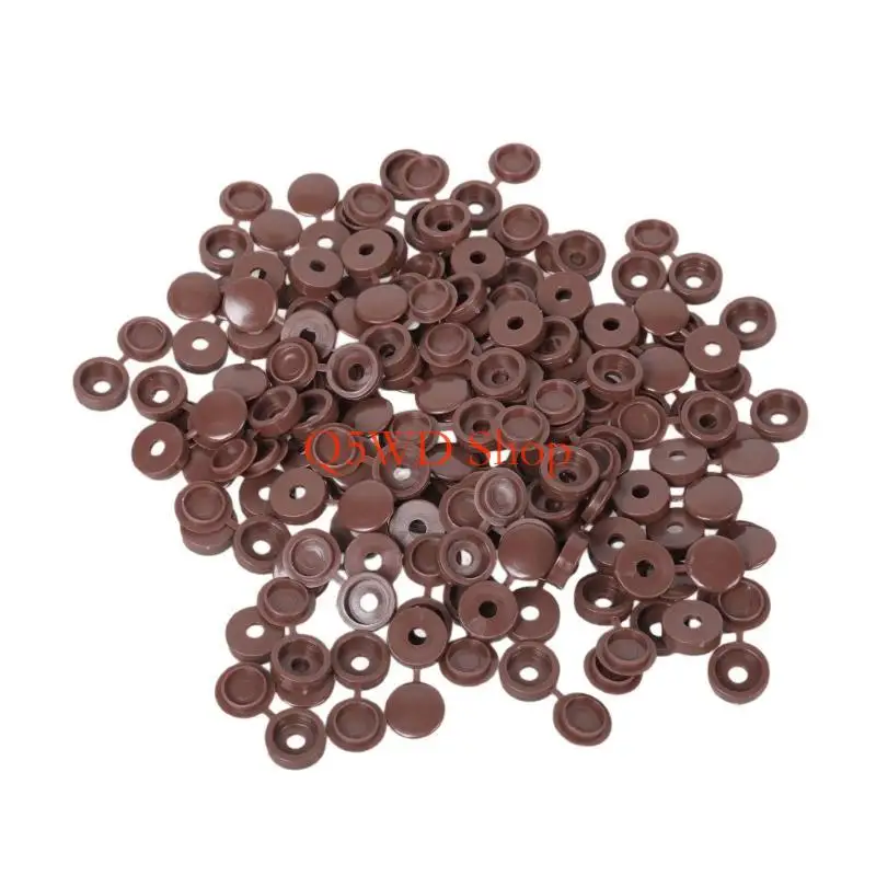 Q5WD 100Pcs Plastic Screw Decorative Cover Crosses Screw Folding Cap Hinged Screws Cover Cap Fold Covers Enduring