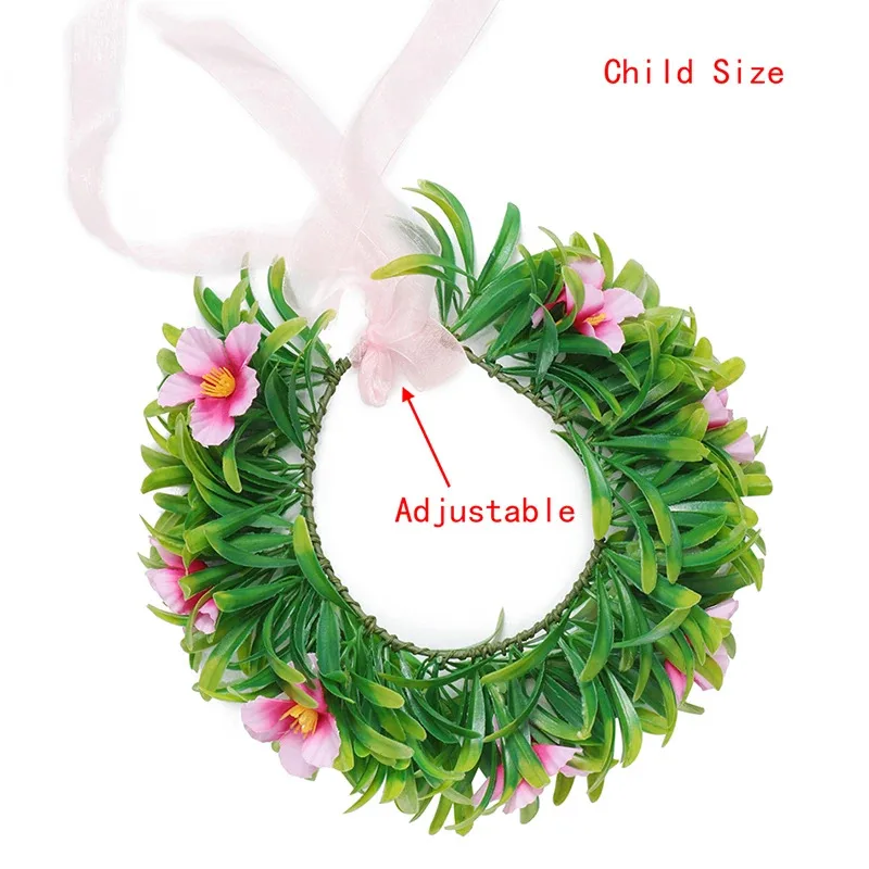 Kids Green Wreath Women Girls Hair Accessories Wreath Tiara Princess Party Supplies Flower Crown St. Patrick's Day