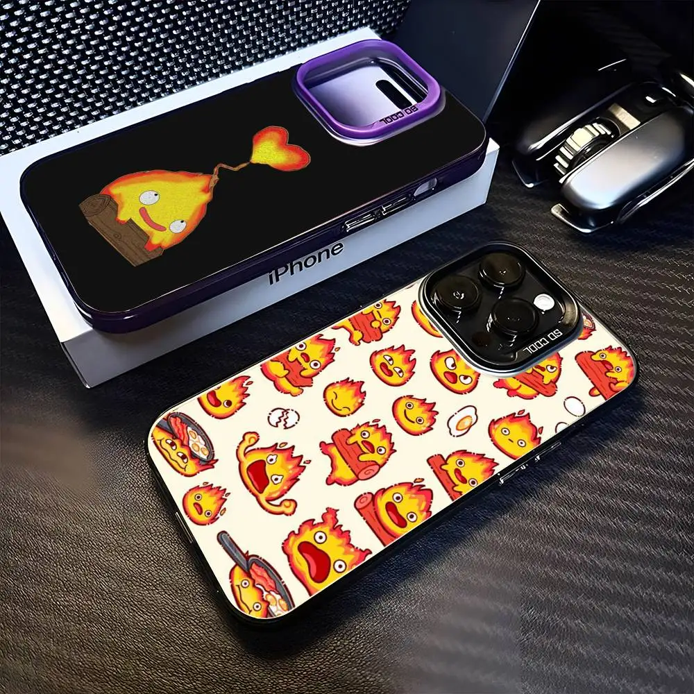 

Cute C-CalciferS Phone Case For iPhone 16,15,14,13,12,11,Mini,Pro,MAX Purple Matte Shockproof Cover