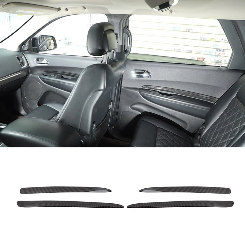 4Pcs Car Door Handle Decoration Cover Trim Parts Accessories For Dodge Durango 2011-2022 Interior Accessories ,ABS Carbon Fiber