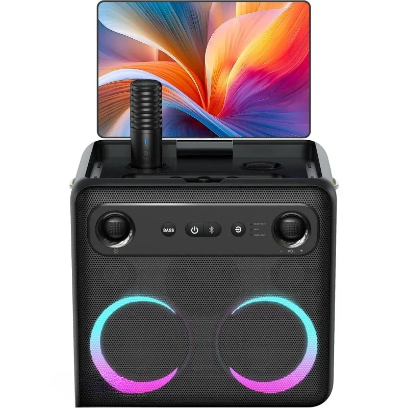 Fast Shipping.2024 Smart Karaoke Machine for Adults - with Lyrics Display, 64GB Karaoke Tablet, 2 Wireless Mics, Professional Ka