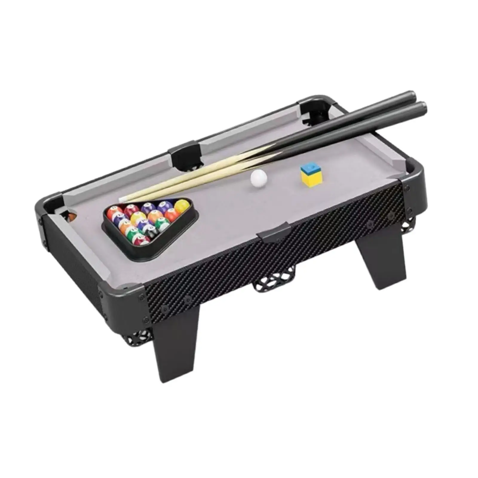 

Kids Mini Pool Table with Chalk Pool Toys for Indoor Easy Storage Office