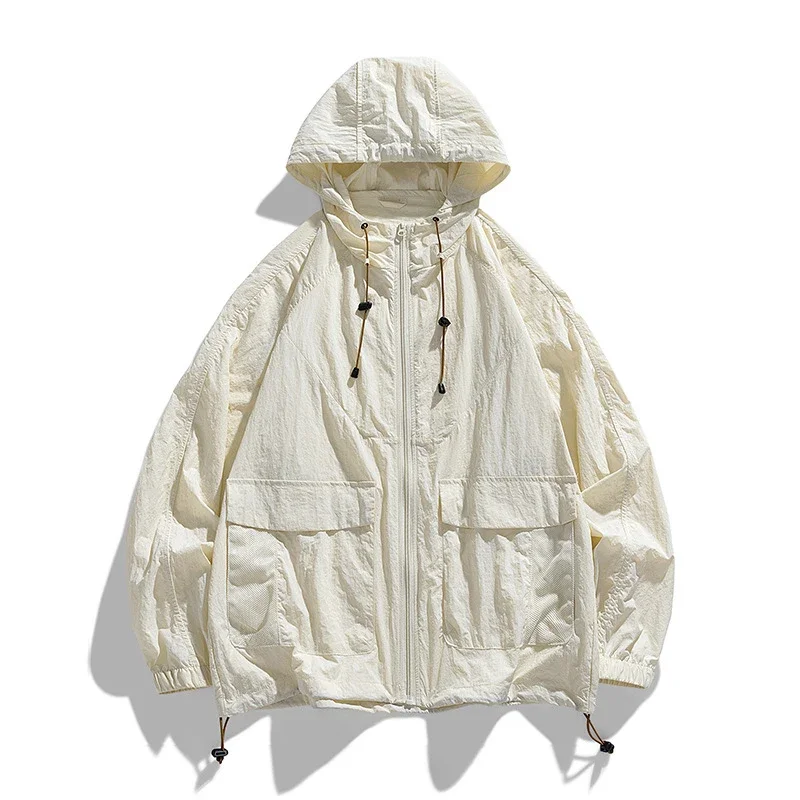 Spring Summer Men's Lightweight UV Protection Hooded Jackets Outdoor Quick Dry Men UPF50+ Suncreen Breathable Waterproof Coats