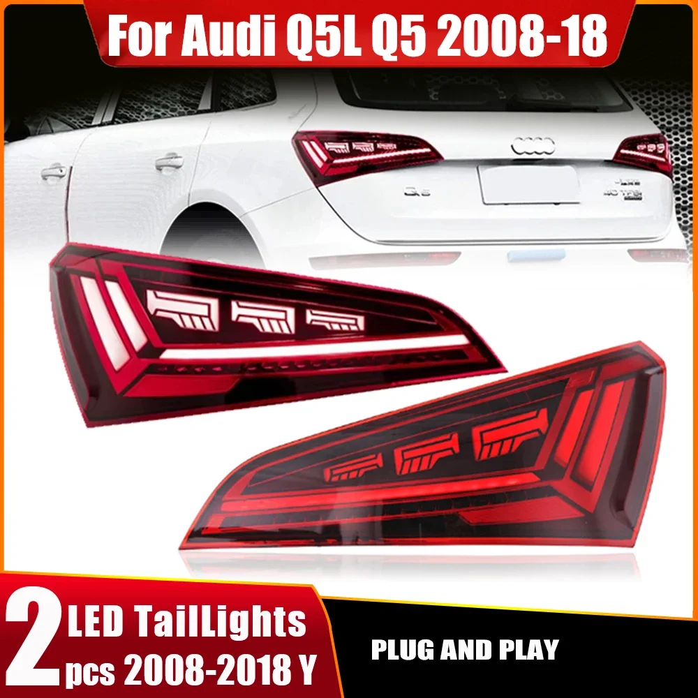 Taillights For Audi Q5 2008 2009 2010 2011 2012 2013 2014 2015 2016 2017 2018 Tail Lamp DRL Dynamic Turn Signal Auto Accessories