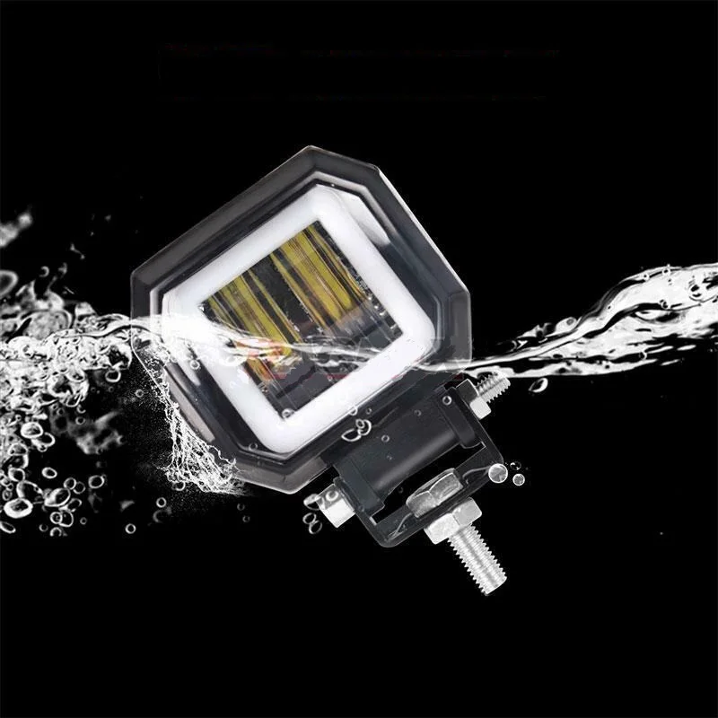 2 stücke 3 zoll 12 V 24 V 6000 K LED Arbeit Licht Bar Spot Fahren LED Scheinwerfer Arbeit Lampe Nebel Pods DRL Rot Halo Offroad 4WD ATV SUV – Detail 6
