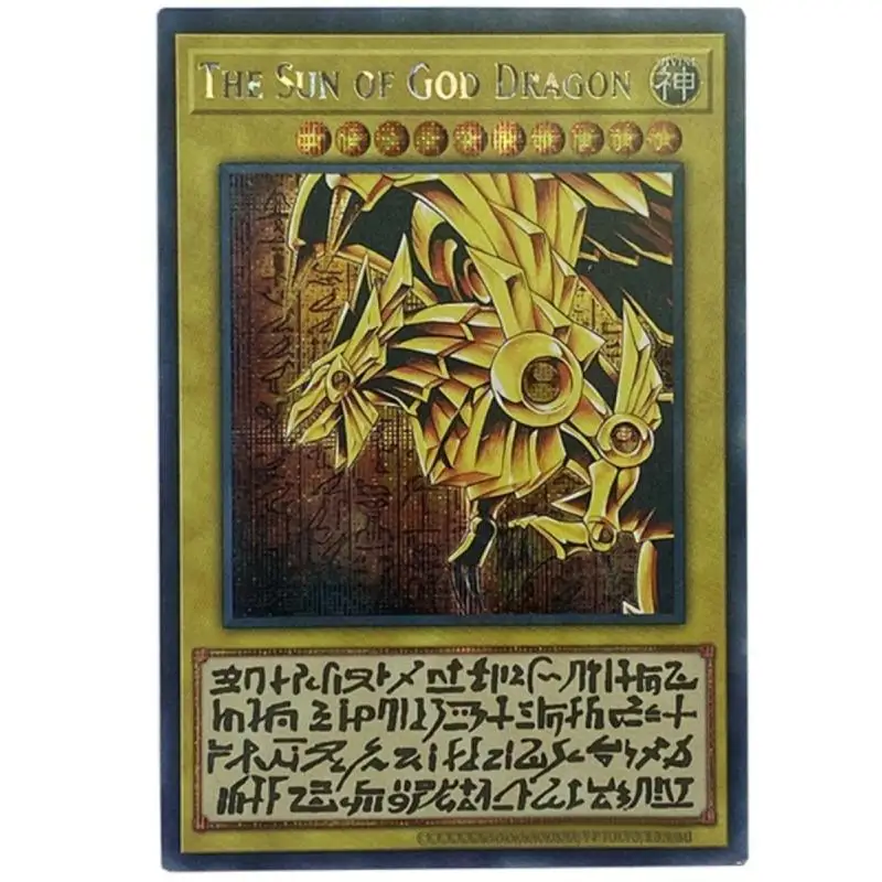 Yu-Gi-Oh Flash Card Egyptian God Zoku Nekurofuadesu Holactie The Creator of Light Diy Action Toy Figures Anime Game Collection