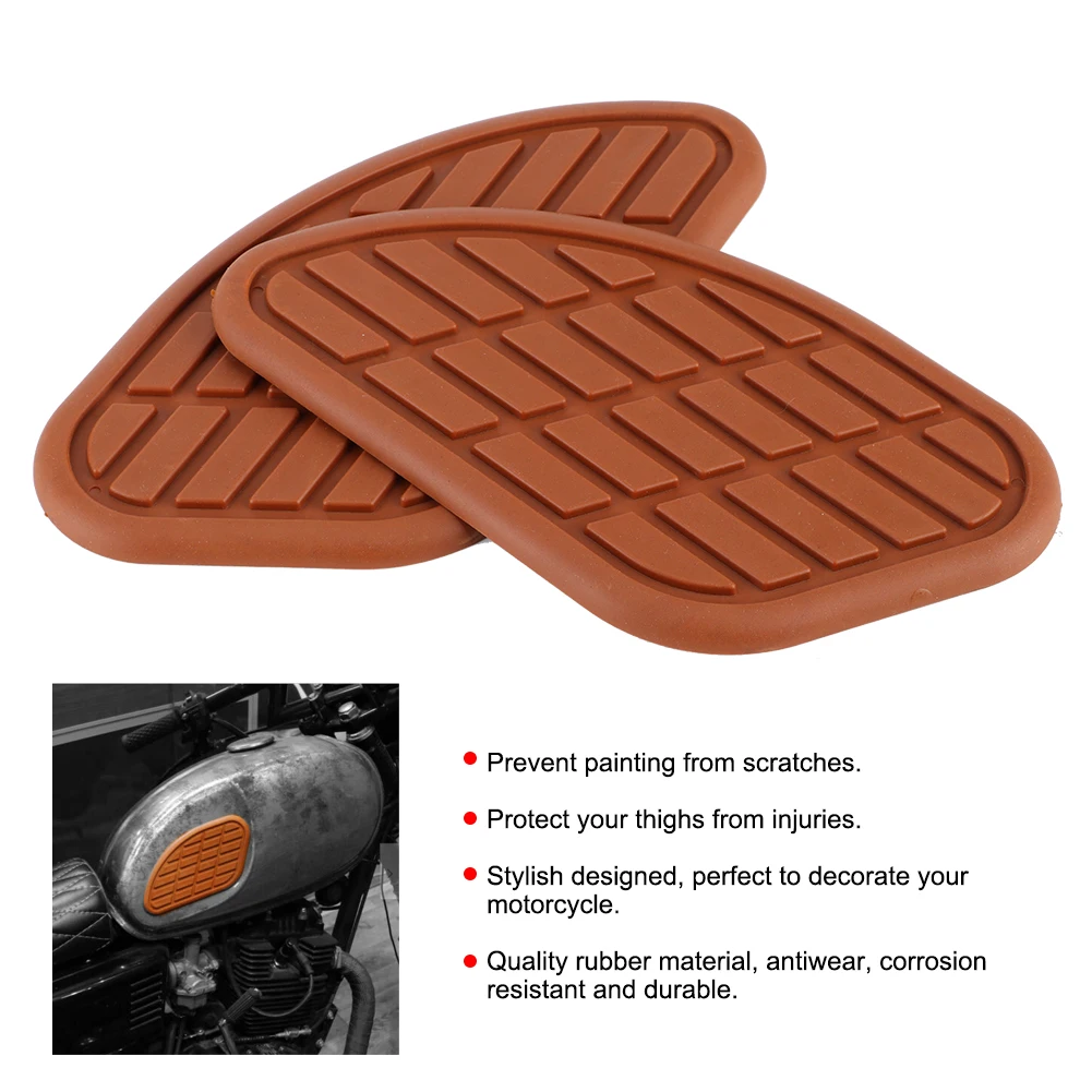 Motorcycle  Pad Fuel  Protector Pair of Motorcycle Fuel  Traction Pad Protector Vintage Universal Knee Grip Decals image 6