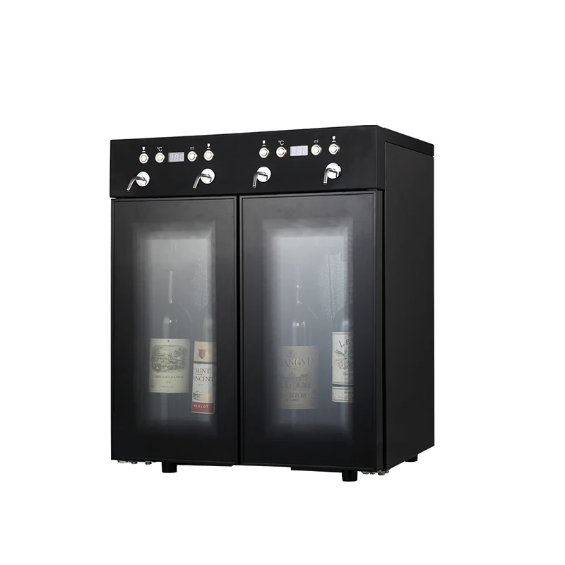 

Luxury 4 Bottle Commercial Wine Dispenser Cooler Customized Stainless Steel Electric Preserver for Household Use
