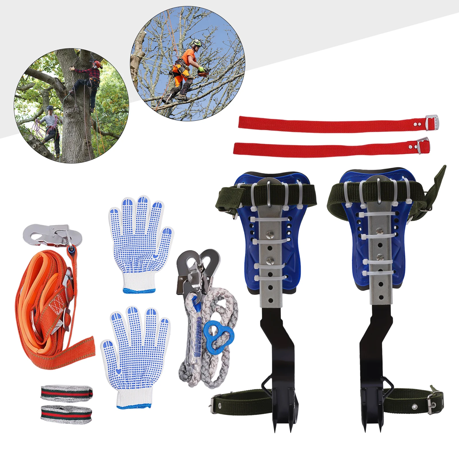 Ajustável Árvore Escalada Spike Gear, Extra Multi-Funcional Correias, Bumklettern Ausrüstung Set, Cozinha