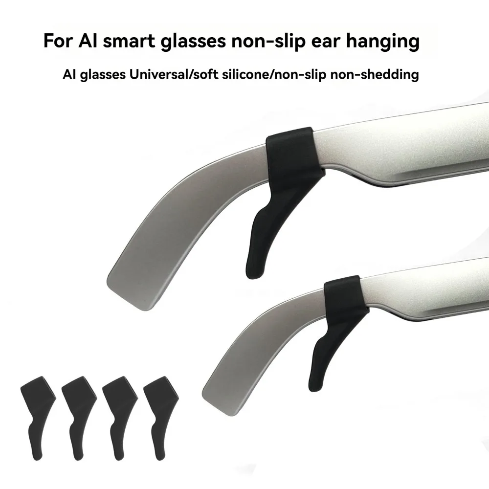 Ear Hook Grip for Ray-Ban Meta/RayNeo - Anti-Slip Elastic Silicone Eyeglass Holder for Smart Glasses