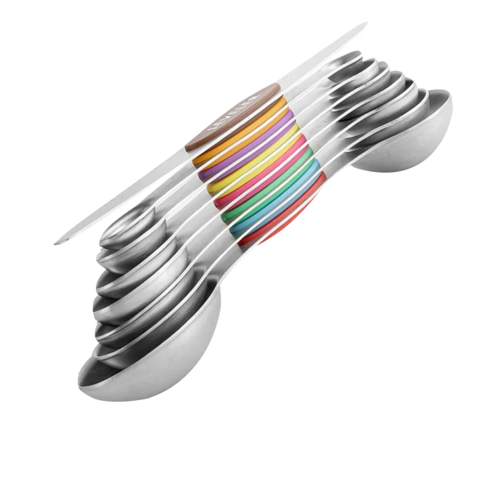 

8pcs Measuring Spoon Set Stainless Steel Baking Tools Cups Practical Dual Headed Kitchen Supplies Measuring Cup Precision