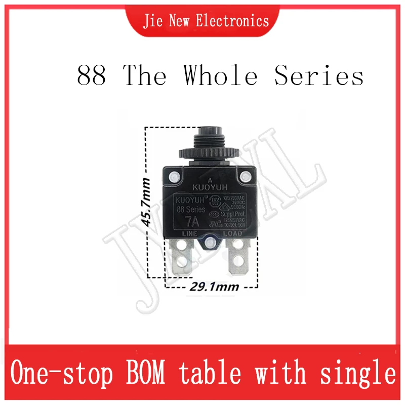 1sets 88 Series KUOYUH 3A 4A 5A 6A 7A 8A 9A 10A 11A 12A 13A 14A 15A 16A 17A 18A 19A 20A 25A Overload Overcurrent Protector