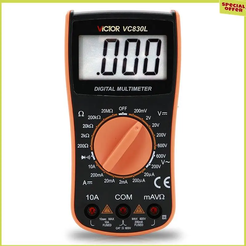 

A34R VICTOR Mini Household Electrician Multimeter High Precision Ammeter Multimeter VC830L Digital Pocket