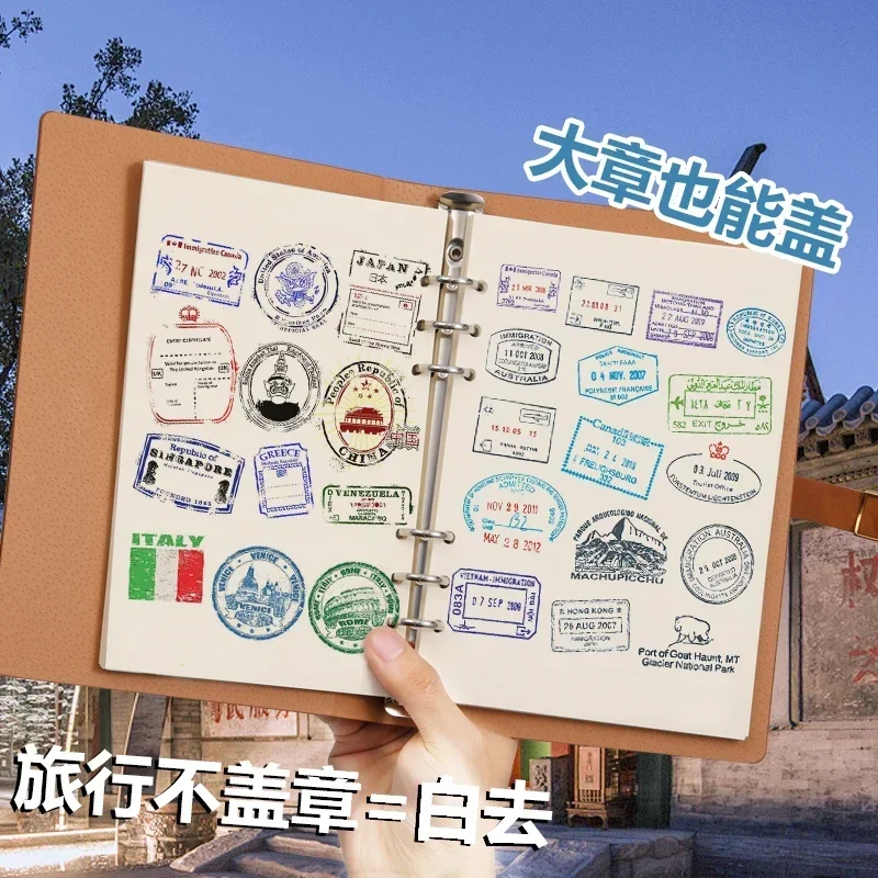 Picture 4: Chinese Style Notebook A5 B5 Beautiful Commemorative Stamp Card Book Blank Inside Pages