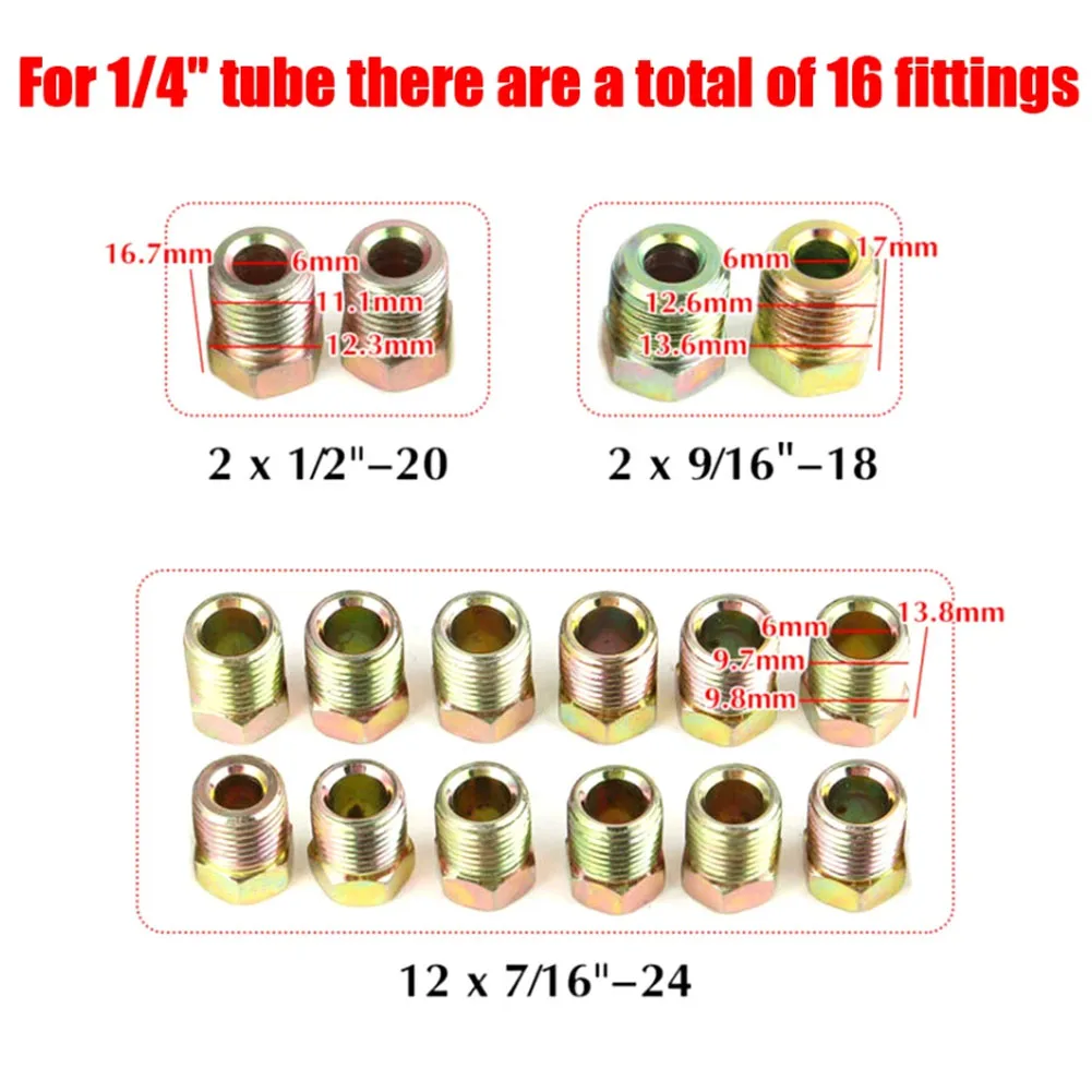 Brake Line Fittings Assortment For 3/16\