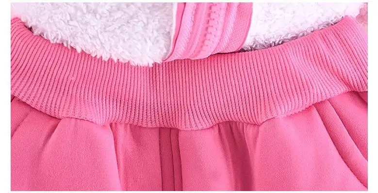 Neue Kinder-Sets Herbst Winter Dicke Plüsch-Baumwollkleidung Junge Mädchen Cartoon Kapuzenjacke+Hose 2-teiliger Anzug Kinder-Trainingsanzug 0-5 Jahre – Detail 18