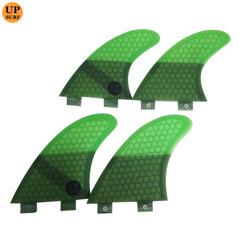 UPSURF FCS Fins,Honeycomb Surfboard Fins,  4 Colors, Surf Fins, Surfing Board Stabilizer, UK2.1, Quad Fins