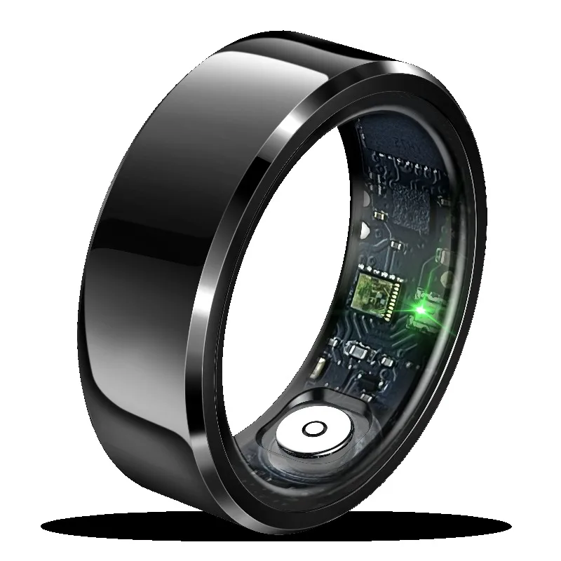 

Умное кольцо R6 с зарядным чехлом, из нержавеющей стали, водонепроницаемое по стандарту IP68, монитор сердечного ритма, уровня кислорода в крови и артериального давления, трекер для спорта и фитнеса