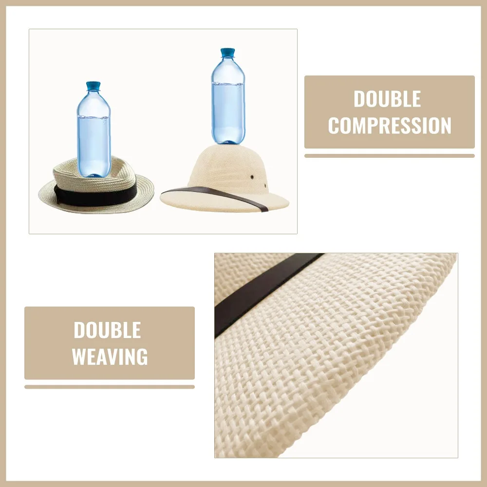 

Handmade Summer Straw Hat Uv Protection Lightweight Beach Hat Four Seasons Breathable Jungle Miners Cap