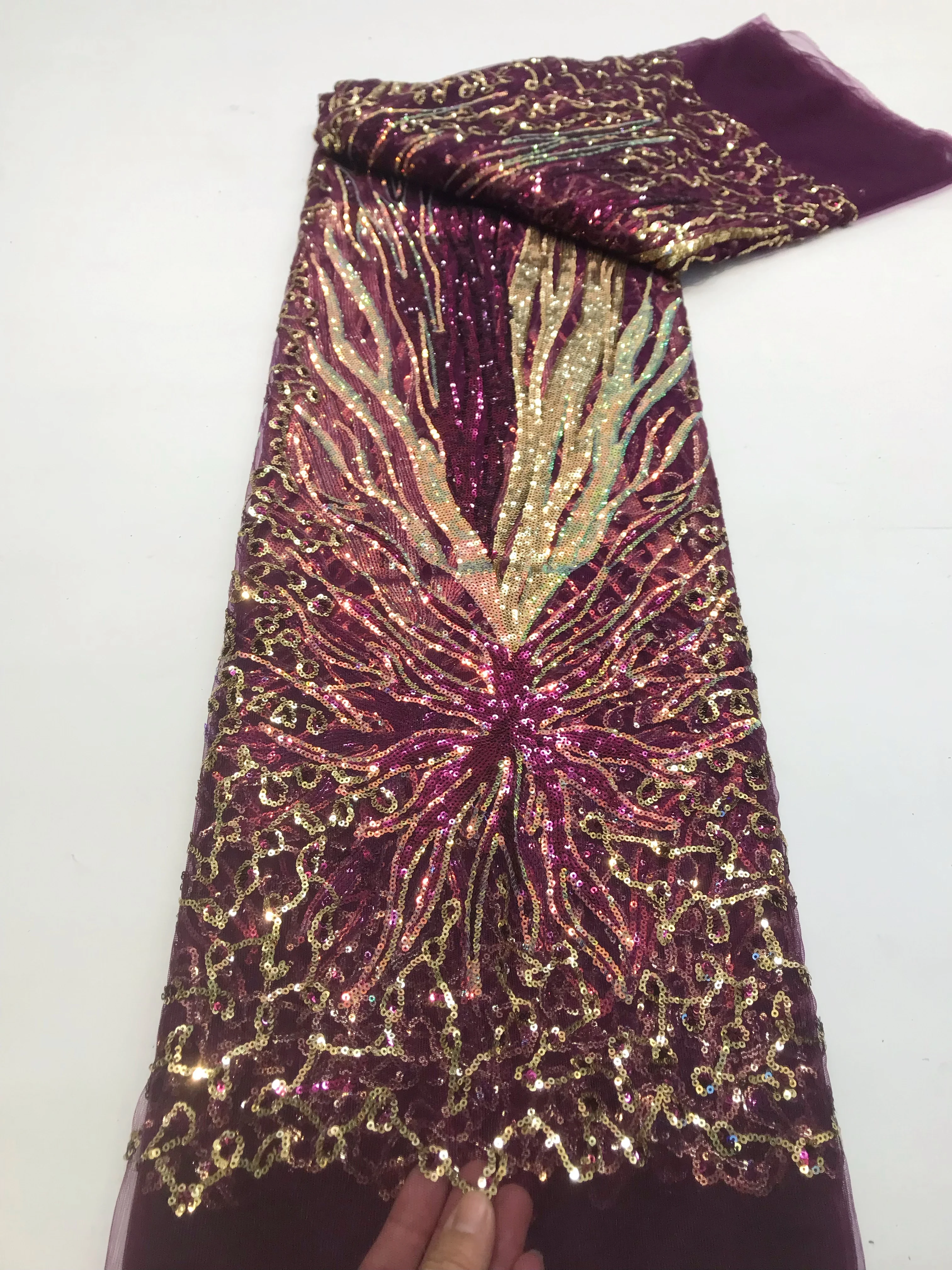 

Высококачественная бархатная французская тюлевая сетка с блестками, роскошная кружевная ткань с бисером, африканское кружево для свадебного платья для женщин