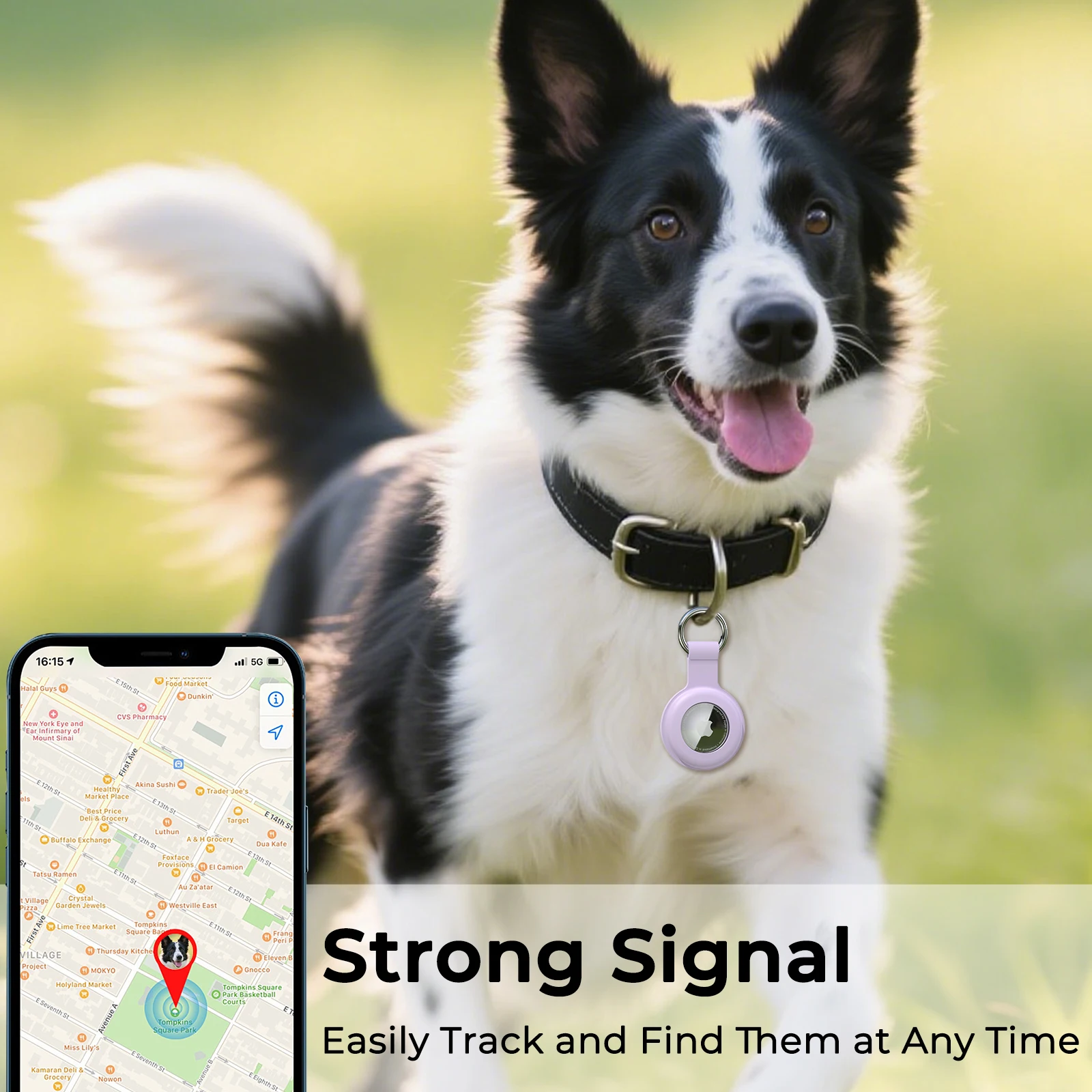 Силиконовый держатель 2 в 1, прозрачный водонепроницаемый чехол для ПК, чехол для Apple Airtag, анти-потерянный брелок для собак, кошек, ошейник для домашних животных, трекер