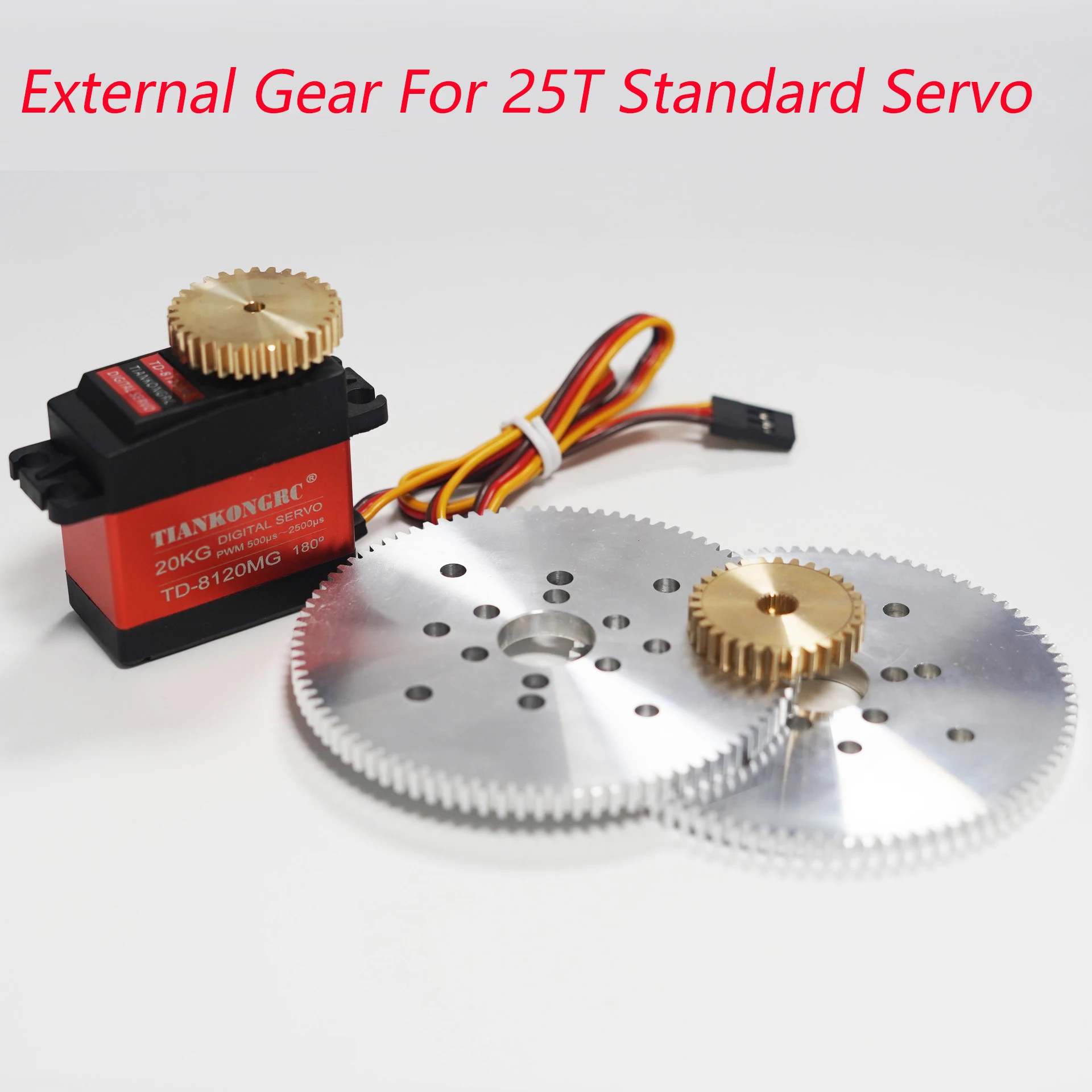Standard Servo 25T Metal Gear, 0.8M Gear 30-tooth 90-tooth for Model Airplane and Robot Servo Accessories Small Disc Servo Plate