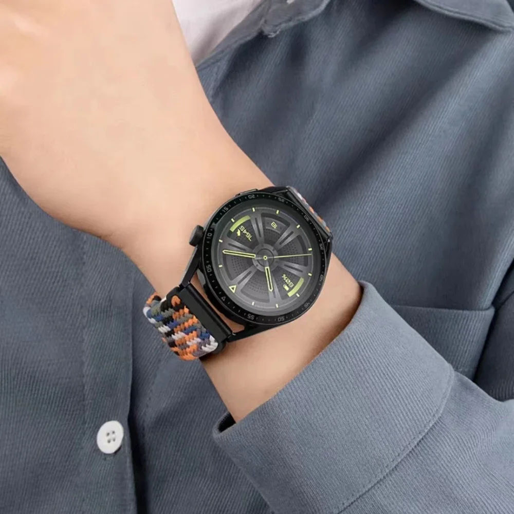 화웨이 워치 4, GT5, 4 프로용 나일론 스트랩, 어메이즈핏 GTR 3/4 통기성 손목 밴드, 삼성 갤럭시 워치 6, 5/4 벨트, 20mm, 22mm, 46mm