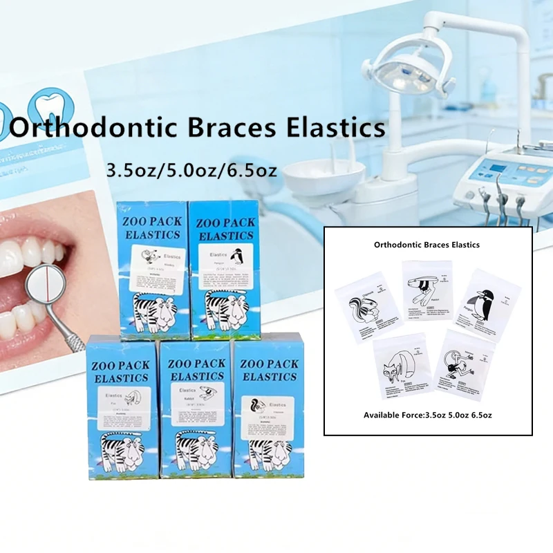

5000Pcs Dental Orthodontic Elastics 3.5/5.0/6.5Oz Latex Bands Braces Rubber Zoo Intermaxillary High Quality