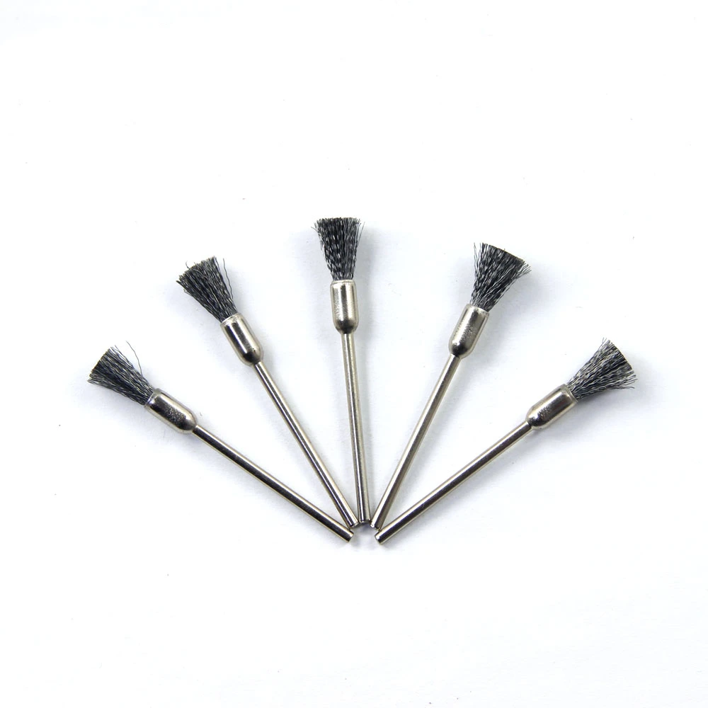 #05A05# 5pcs/pack Dental Polisher Steel Brush Grinding For Low Speed Handpiece Polishing Jade/Ceramic/Metal/Jewelry Dentist