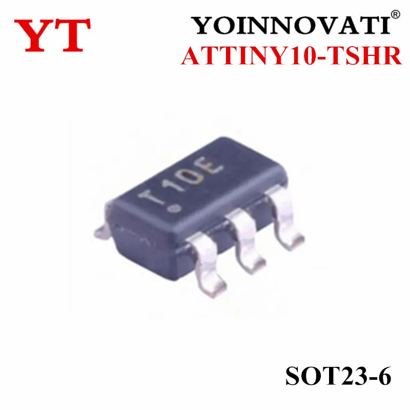 5pcs/Lot ATTINY10-TSHR ATTINY10 SOT-23-6 MCU 8BIT 1KB FLASH T10E IC Best Quality.