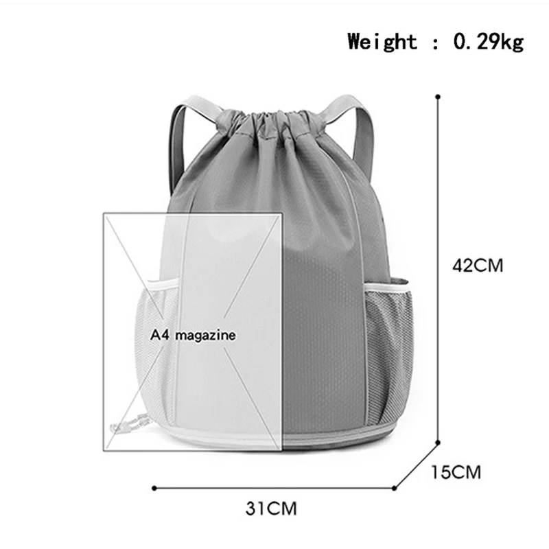 New Men Drawstring Basketball Bag Outdoor Sport Backpack Man Women  Fitness Travel For Beach Swimming Wet And Dry Separation Bag