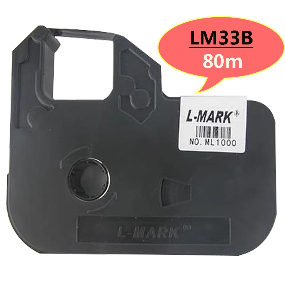 

INK RIBBON Cassette LM33B 80m For Ring Marking Machine Tube Printer LK320P LK330 LK340P Label Black Typewriter Ink cartridges