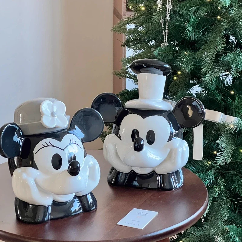 

Cartoon Mickey Minnie Power Steamboat Ceramic Storage Biscuit Candy Jar Home Decor Creative children Birthday Gift