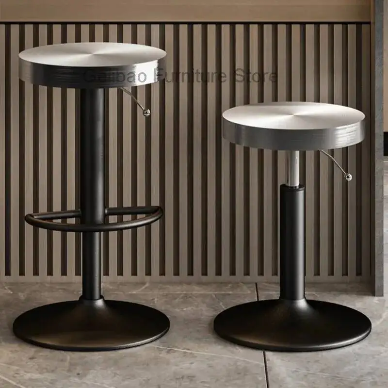 

Steel Bar Stools Salon Reception Stainless Minimalist Outdoor Luxury Bar Chairs Counter Adults Taburetes De Bar Home Furniture