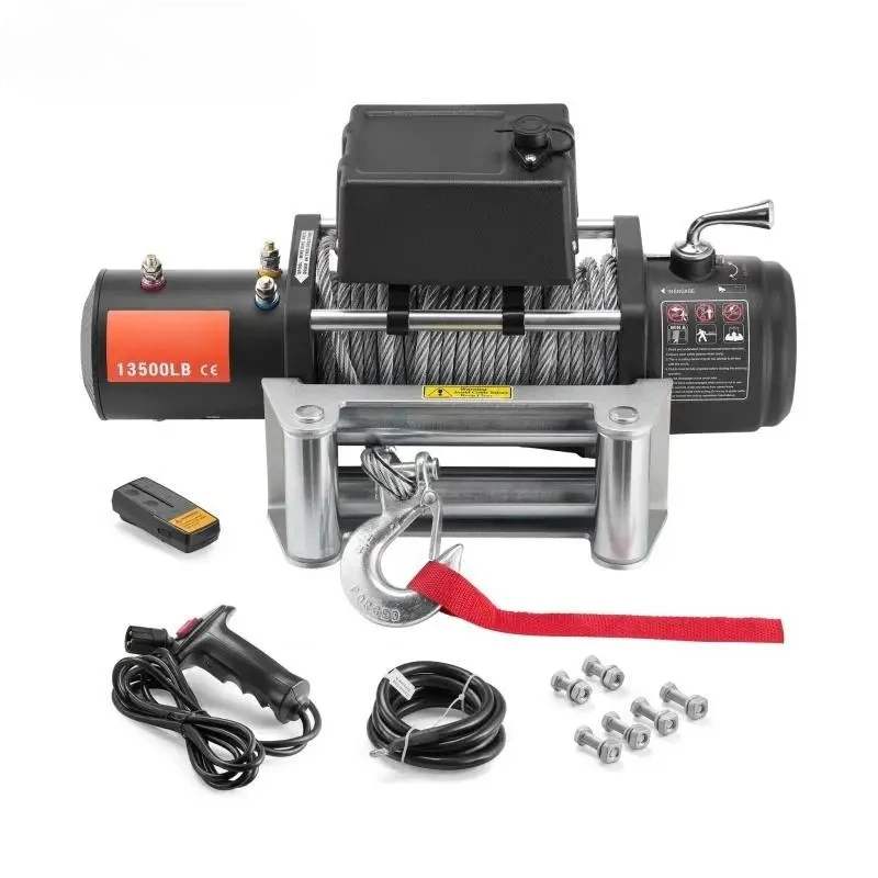 

13500lbs Electric Winch 12V DC Truck Winch W/ 80 ft Steel Cable Wireless & Wired Remote Control for Towing Off-Road SUV